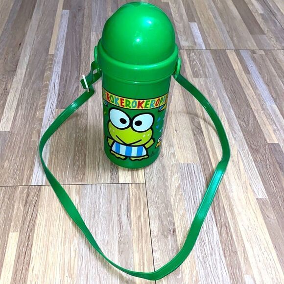 Sanrio Japan Kero Kero Keroppi Cup Bottle Carry Strap crossbody bag Holder - Picture 4 of 8